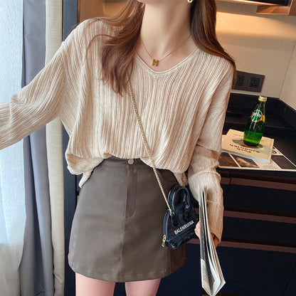 Women's Fashionable Sweater Long-sleeved Top