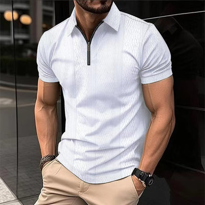 Men's Printing Lapel Button Polo Shirt