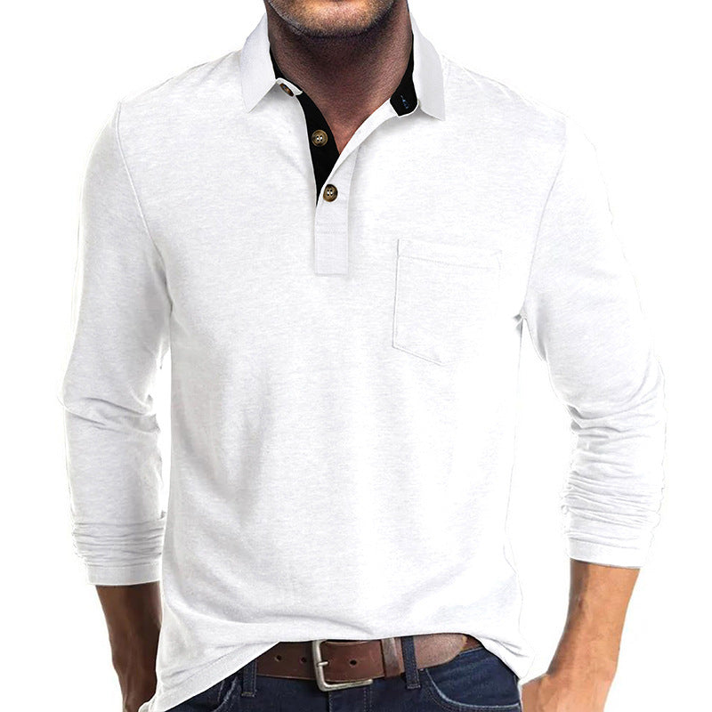 European And American Men's Long-sleeved Top