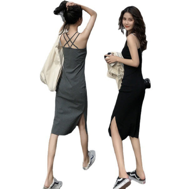 Mid-length Sling Dress Outer Wear Summer