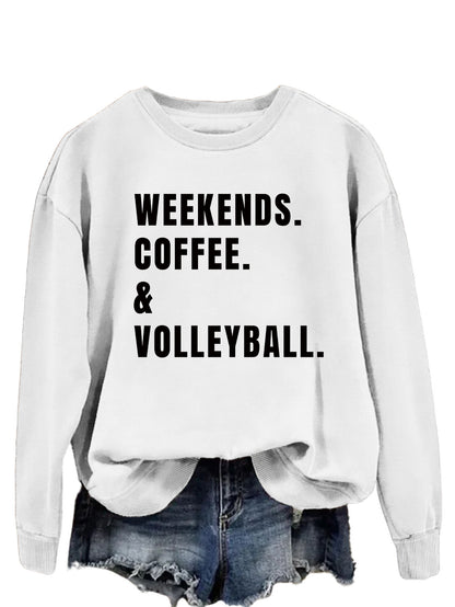 Women's Simple Round Neck Long Sleeve Loose Sweatshirt