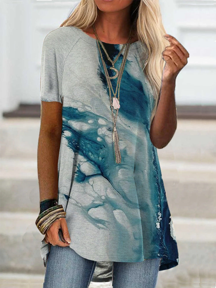 Fashion Loose Trendy Short Sleeve Printed T-shirt