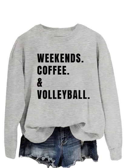 Women's Simple Round Neck Long Sleeve Loose Sweatshirt