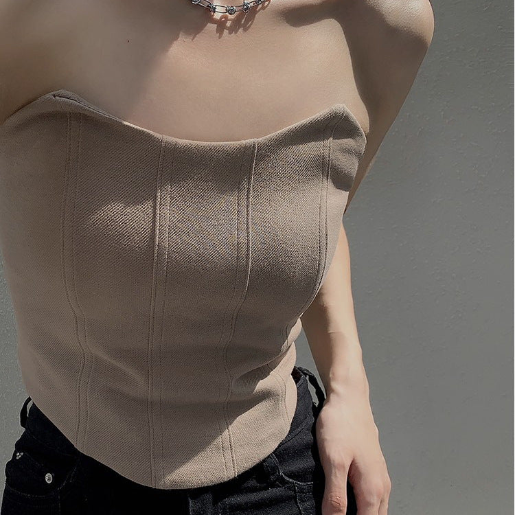 Fashion Outerwear Tube Top Strapless Camisole Women