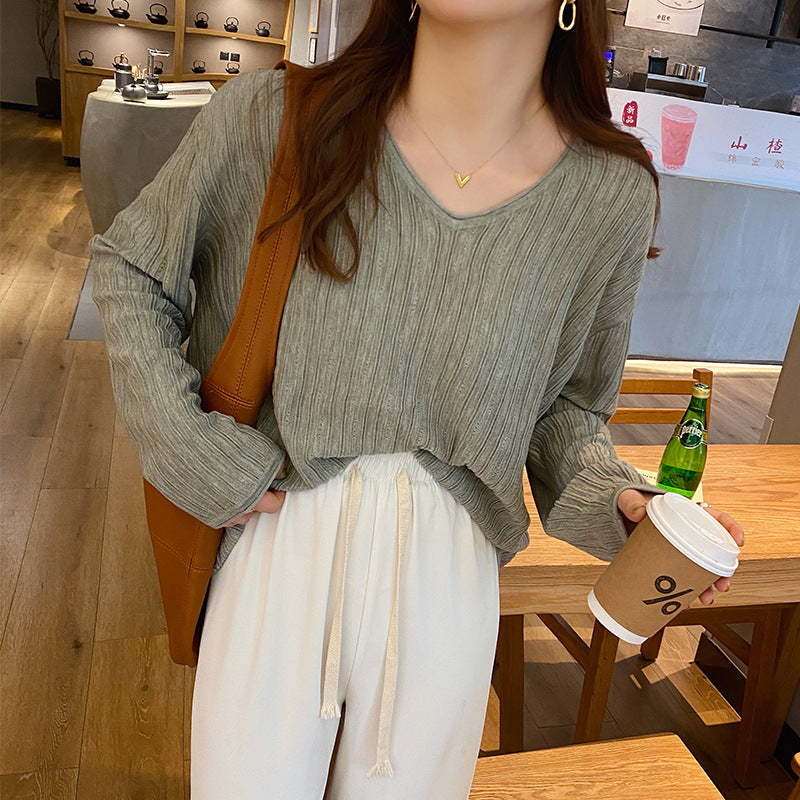 Women's Fashionable Sweater Long-sleeved Top