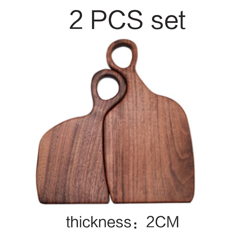 1 pcs Black Walnut Chopping Blocks Kitchen Wood Food Plate Wooden Pizza Sushi Bread Whole Wood Tray Cutting Board No Paint