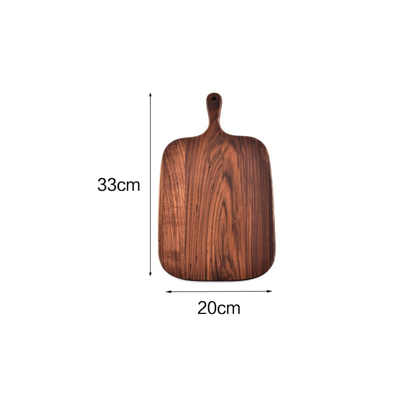 1 pcs Black Walnut Chopping Blocks Kitchen Wood Food Plate Wooden Pizza Sushi Bread Whole Wood Tray Cutting Board No Paint