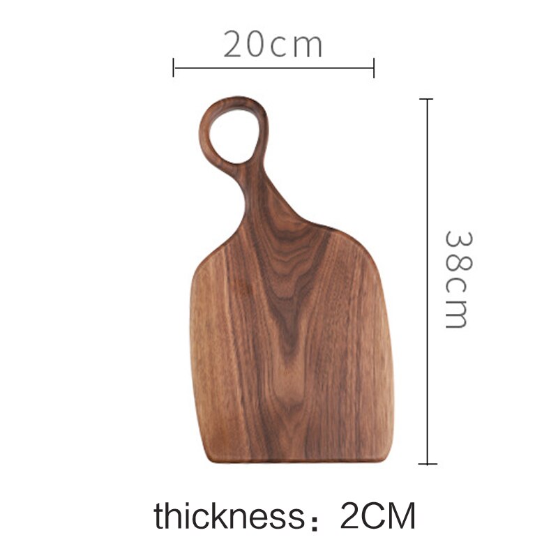 1 pcs Black Walnut Chopping Blocks Kitchen Wood Food Plate Wooden Pizza Sushi Bread Whole Wood Tray Cutting Board No Paint