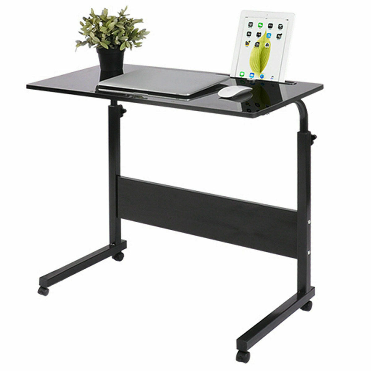 Bureau d'ordinateur de chevet pour ordinateur portable à ascenseur simple mobile