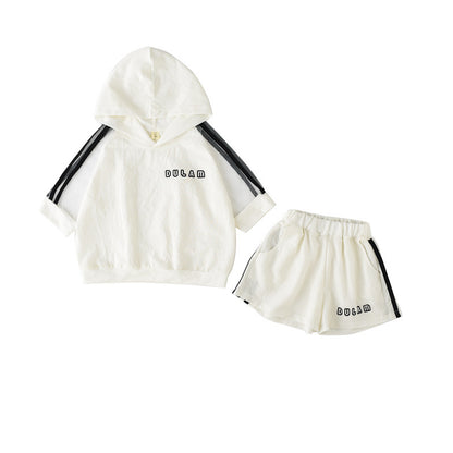 Short-sleeved Baby Girl Summer Clothes Western Style Casual Two-piece Suit