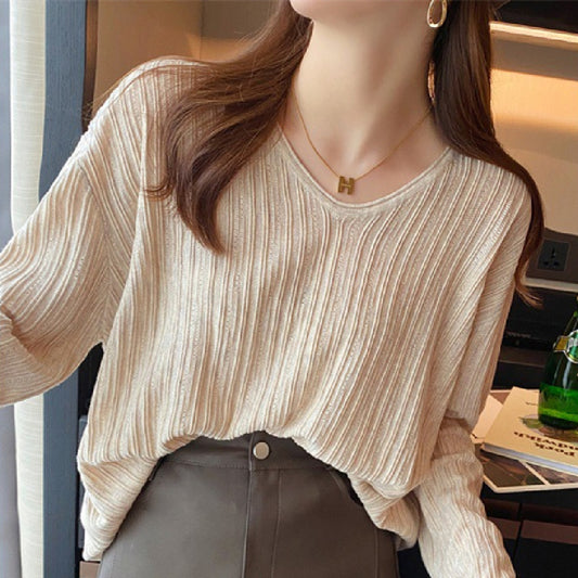 Women's Fashionable Sweater Long-sleeved Top