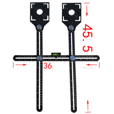 Localisateur de perforation fixe en verre Mason, outil réglable universel