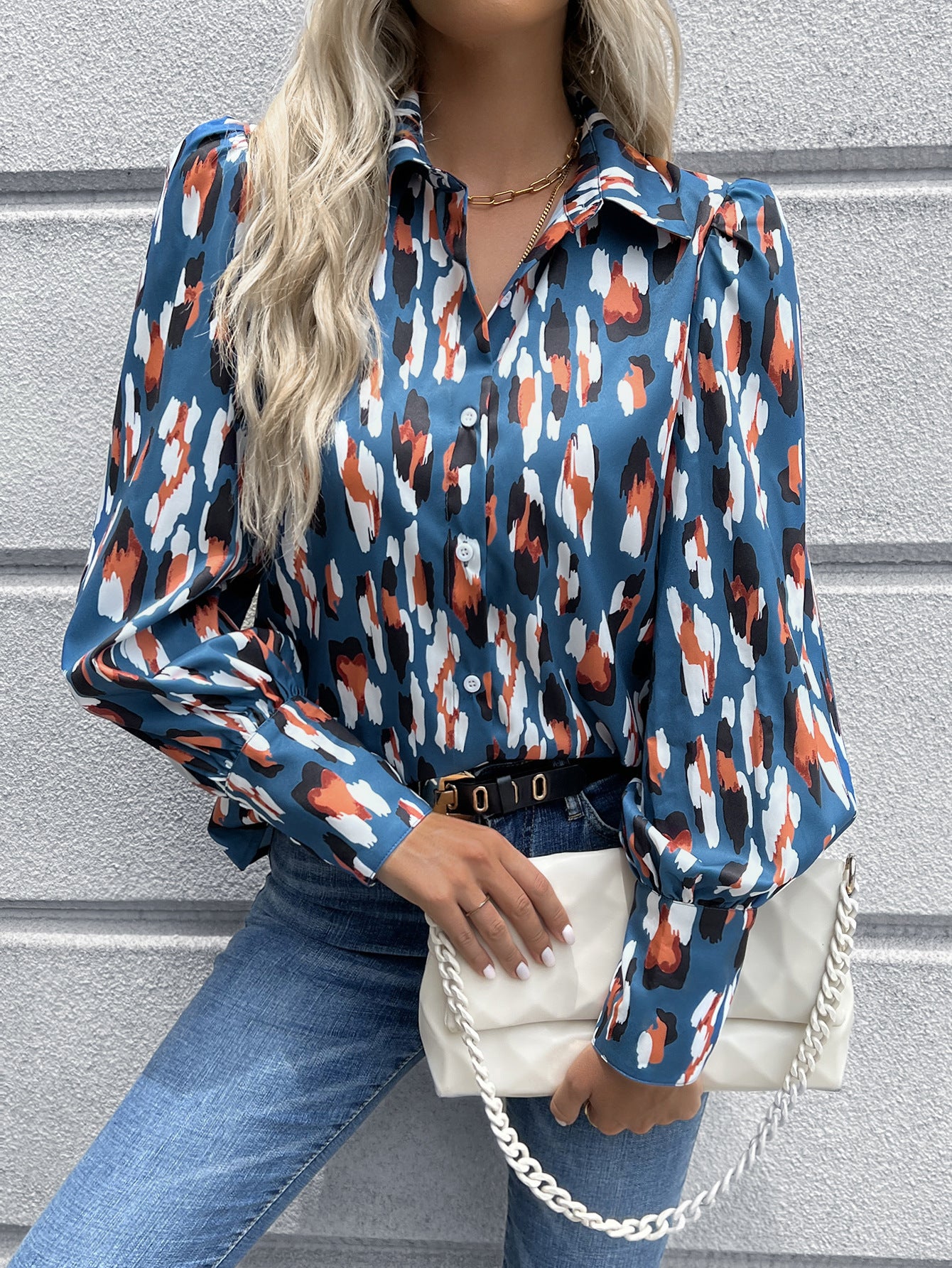 Women's Fashion Puff Sleeve Shirt Top