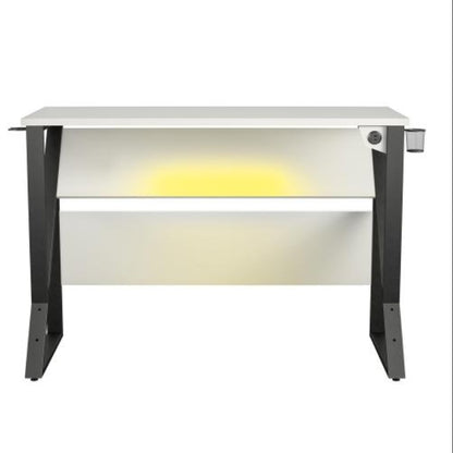 Genesis Adjustable Gaming Desk, White