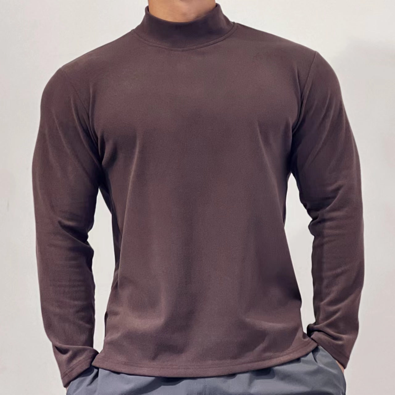 Men's Fashion Sports Casual Solid Color Long Sleeve