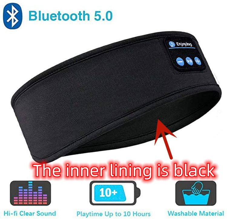 Écouteurs sans fil Bluetooth, bandeau fin, doux, élastique, confortable, musique, masque pour les yeux, pour dormir sur le côté, sport