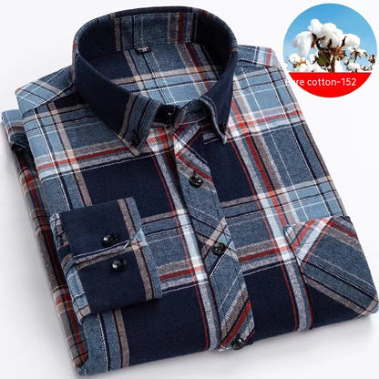 Men's Cotton Brushed Plaid Shirt