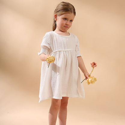 Cotton Double Layer Cotton Yarn Girls Dress