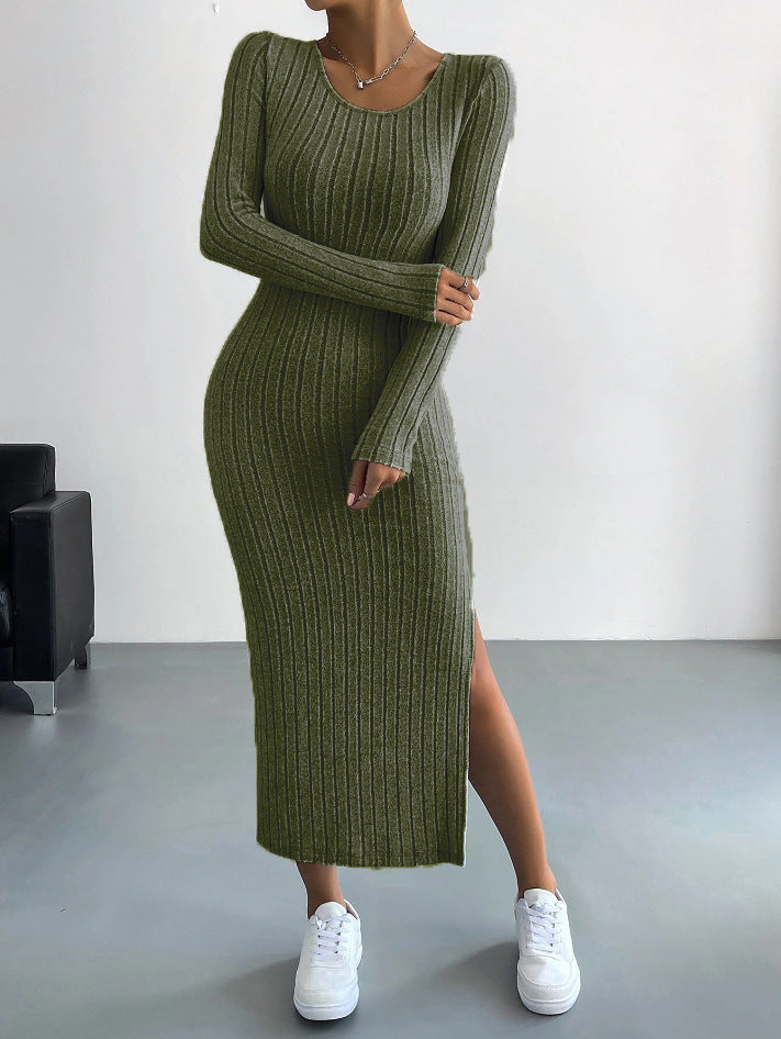 Robe longue tricotée Vêtements pour femmes