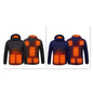 Men's Intelligent 8-zone Heating Stand Collar Hooded Lightweight Heating Insulation Jacket