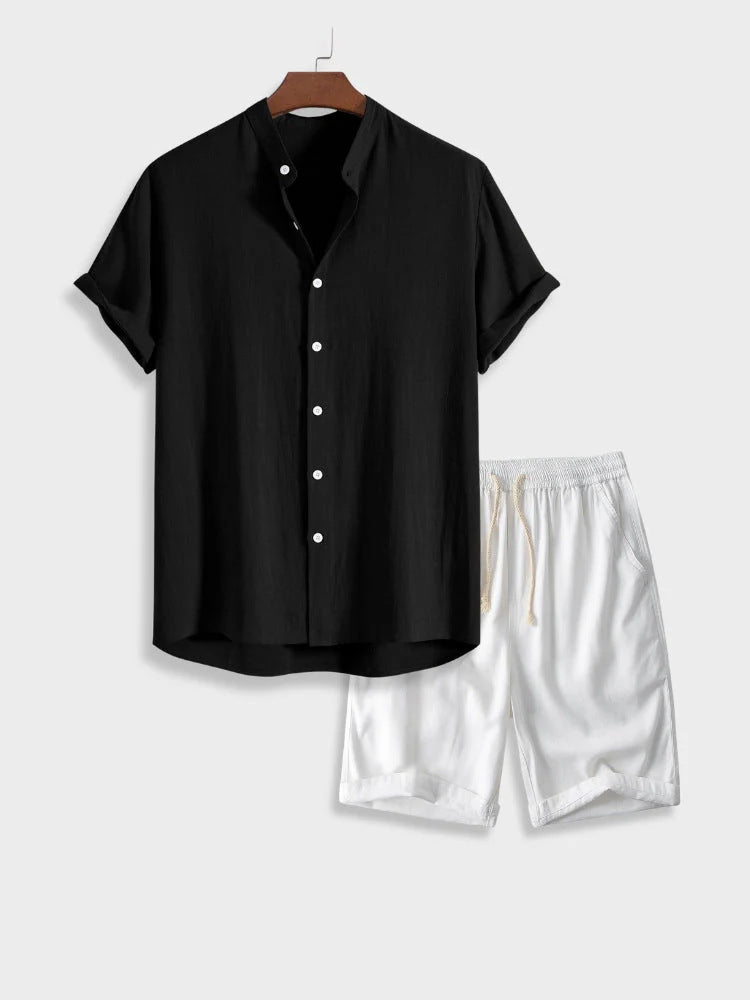 Men's Hawaii Casual Fashion Printing Short Sleeve Shirt Outfit