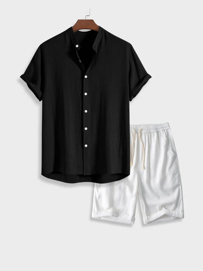 Men's Hawaii Casual Fashion Printing Short Sleeve Shirt Outfit