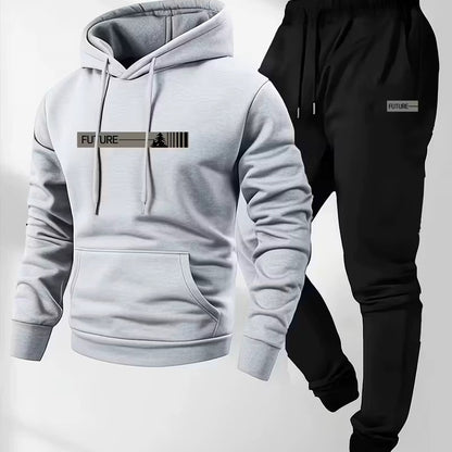 Women's Loose-fit Hoodie Jacket With Long Sleeves And Matching Pants