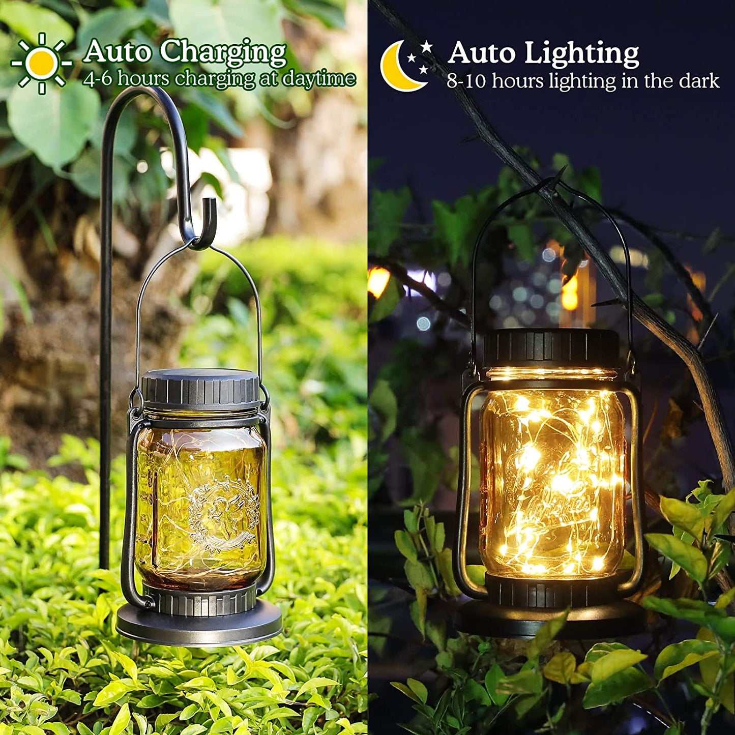 Home Patio Decorative LED Solar Mason Jar Light