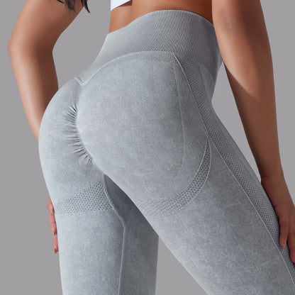 Knitted Seamless Yoga Pants Running Sports Fitness High Waist Butt Lifting Leggings Womens Clothing