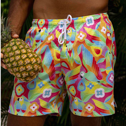 Men's Printed Loose Hot Springs Casual Beach Shorts