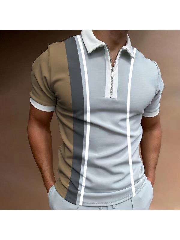 Summer Men's Casual Digital Printed Short-sleeved T-shirt