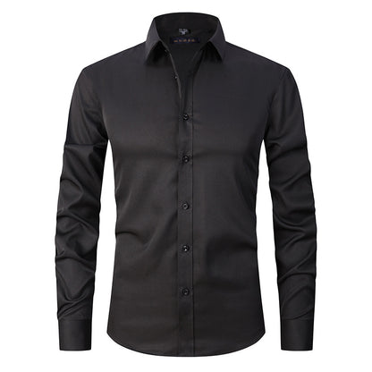 Men's Stretch Shirt Long Sleeve Non-ironing Slim Fit