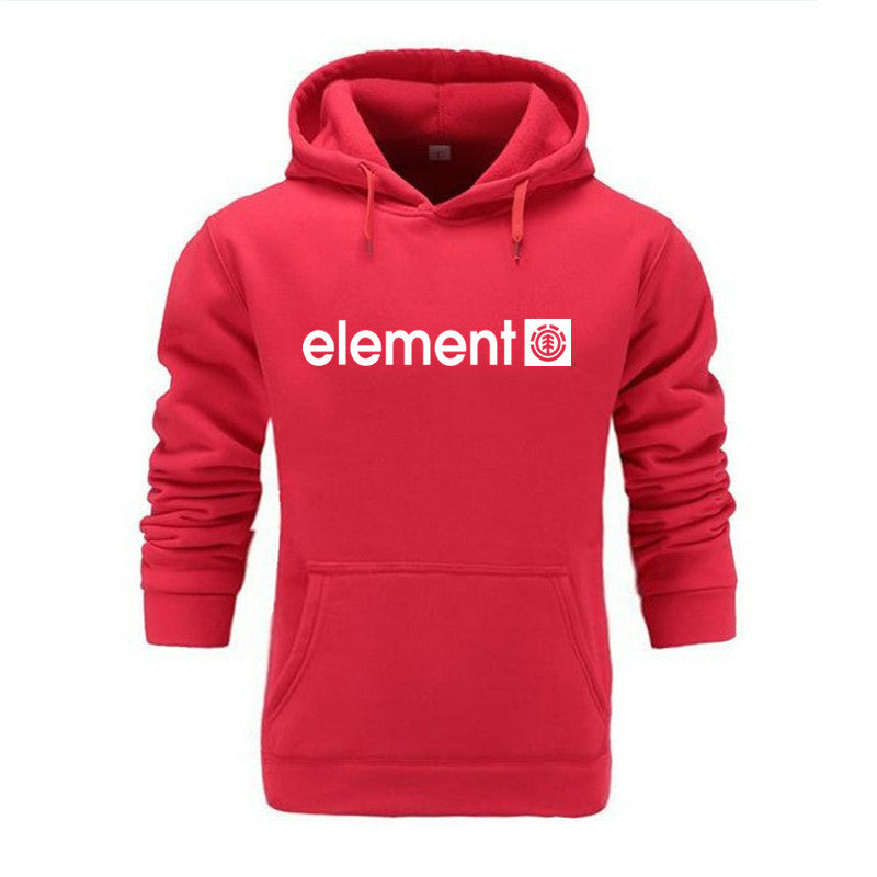 Printed Sports Hooded Pullover Casual Men's Sweater