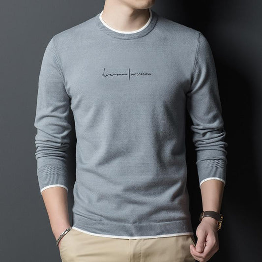 Men's Letter Printed Sweater Top