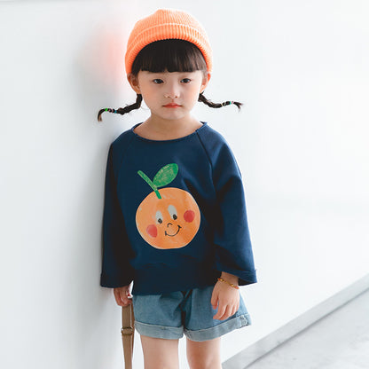 Round Neck Cartoon Printed Children's Sweater