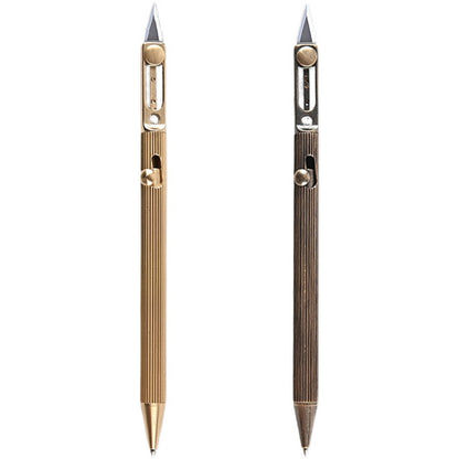 Stylo tactique en laiton avec stylo signature couteau