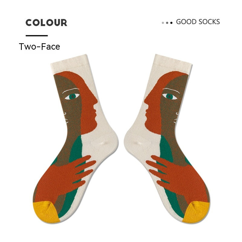 European And American Autumn And Winter Cotton Ins Tube Socks