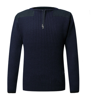 Men's Fashion Simple Solid Color Tactical Sweater