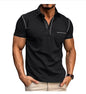 Men's Short Sleeve Polo Shirt Henry T-shirts - Casual Summer Quick Dry Top - Breathable Cotton Blend Knit Tee Sports Street Fashion Top
