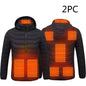 Men's Intelligent 8-zone Heating Stand Collar Hooded Lightweight Heating Insulation Jacket