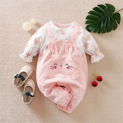 Cartoon Printed Baby One-piece Suit