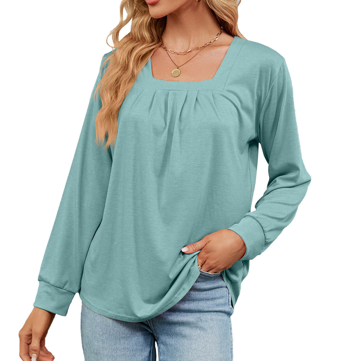 Women's Long Sleeve Loose-fitting T-shirt Top