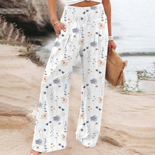 Spring And Summer Leisure Loose-fitting Wide-leg Trousers Women