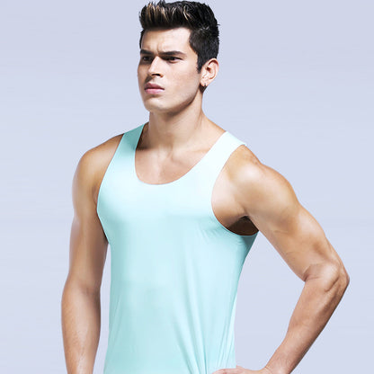 Workout Sleeveless Men's I-shaped Vest Ice Silk Light Bottoming Shirt