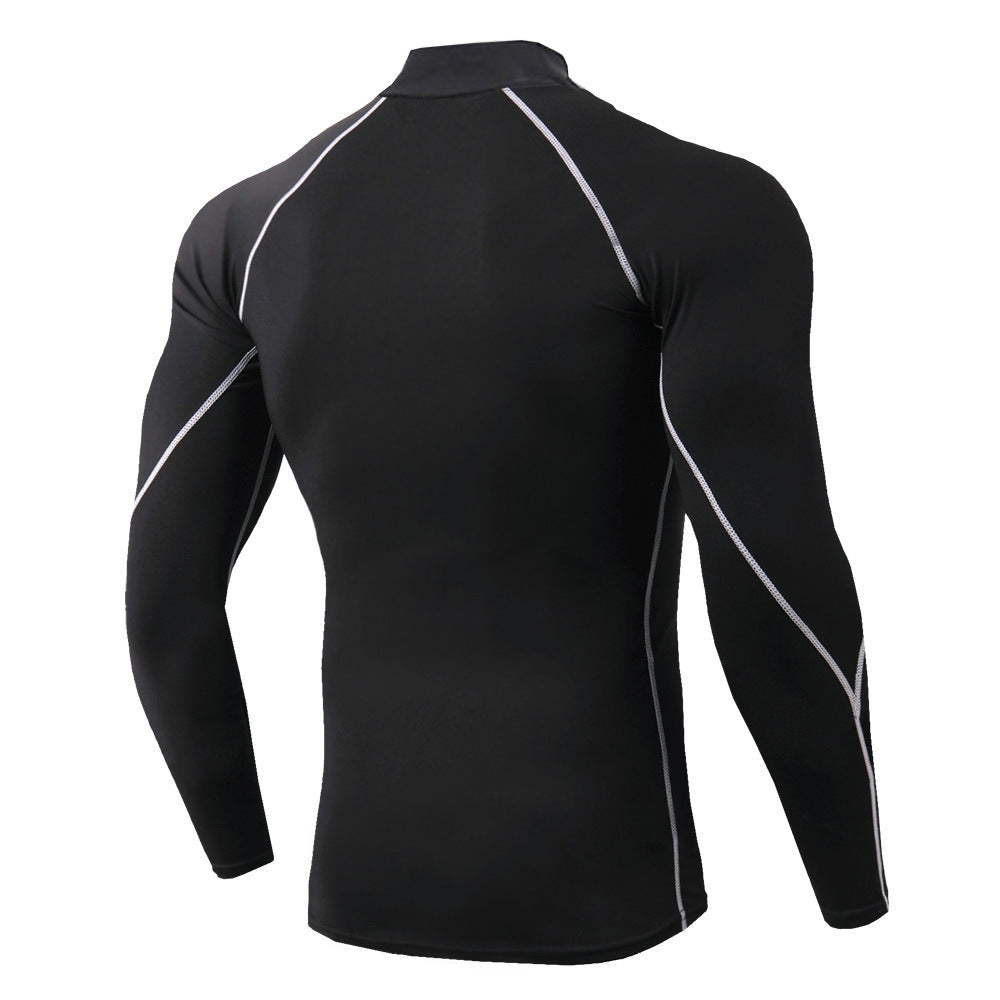 Men's Turtleneck Workout Long Sleeve Autumn And Winter Quick-drying