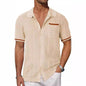 Short-sleeved Shirt Pocket Hollow Breathable Cool Summer Men's Casual Jacket Cardigan