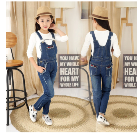 Spring One Piece Children's Denim Overalls