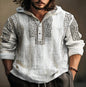 New Wish Cotton Linen Shirt Hooded Sweater Long Sleeve Hooded Casual Daily Clothing
