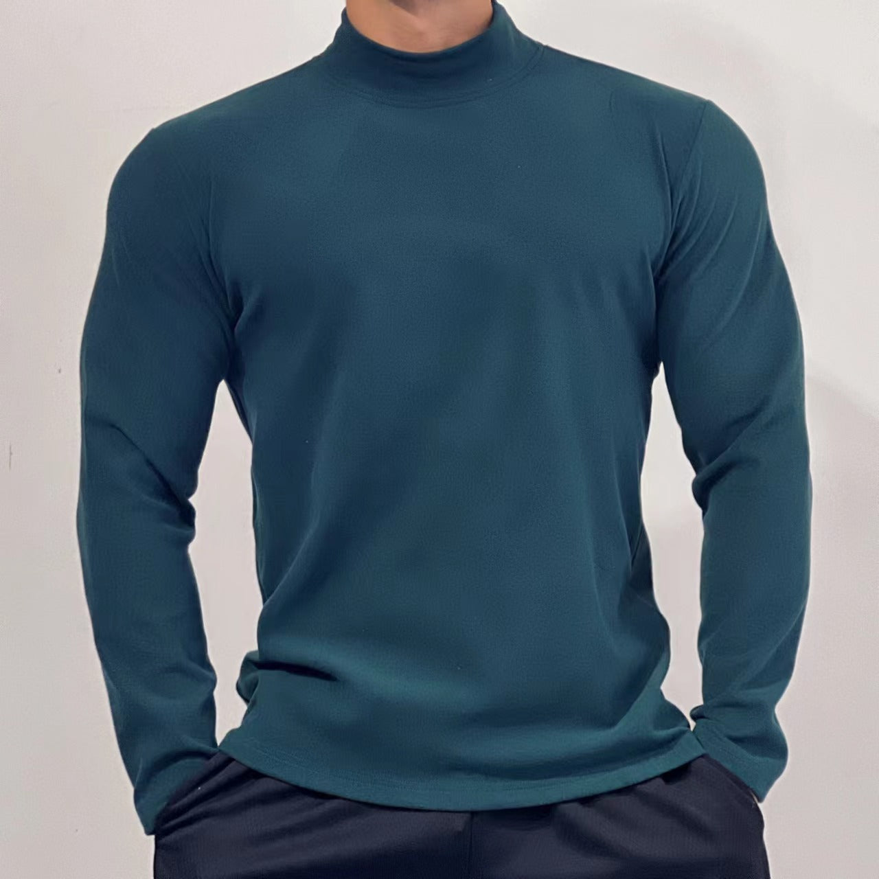 Men's Fashion Sports Casual Solid Color Long Sleeve