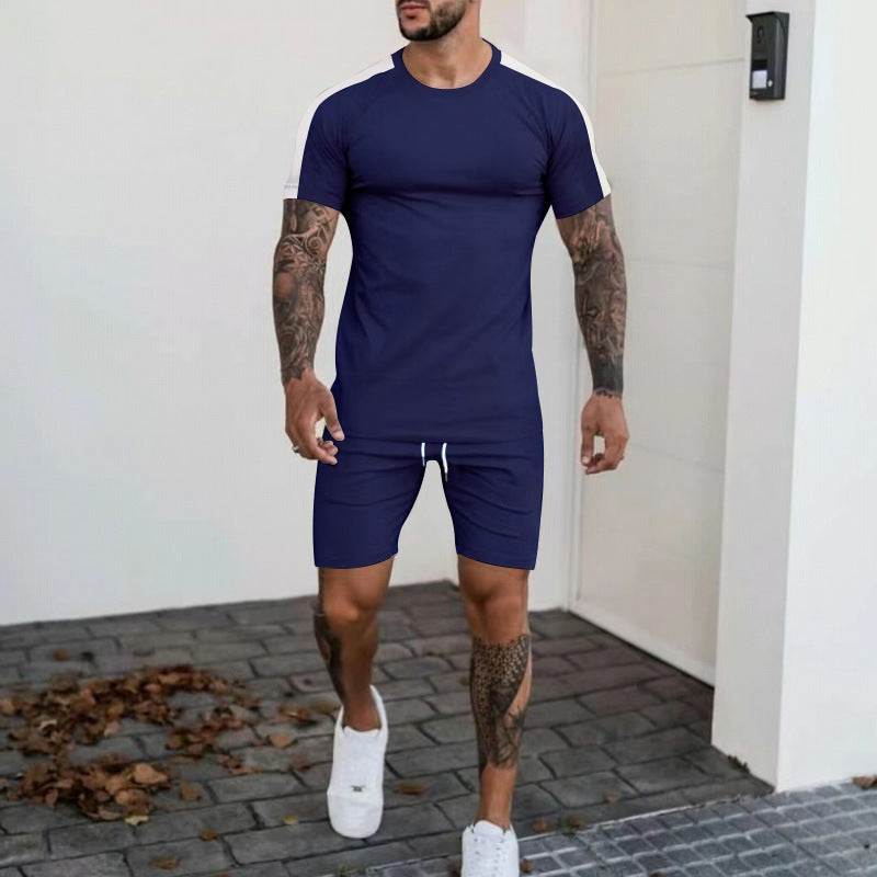 Men's Short Sleeve Shorts Suit Sports Suit